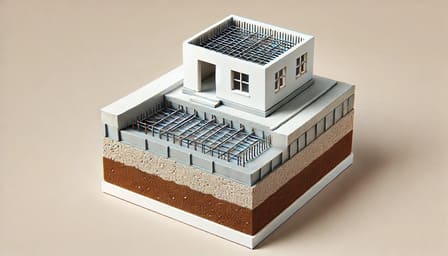 Плита для дома из газобетона 8×10 м